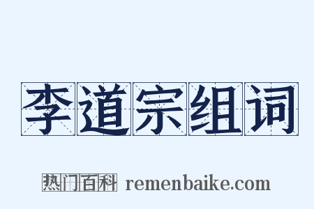 李道宗组词是什么意思的图片